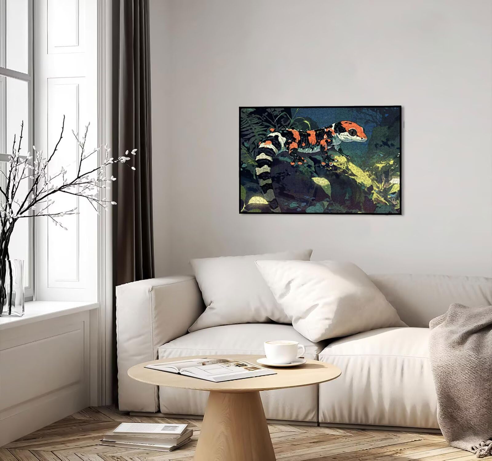 Puzzle dla dorosłych 1000, dżungla jaszczurka, 1000 elementów dla dorosłych, klasyczne gry edukacyjne, gry i zajęcia rodzinne, do dekoracji ścian domu, świetny pomysł na prezent R0KH-872