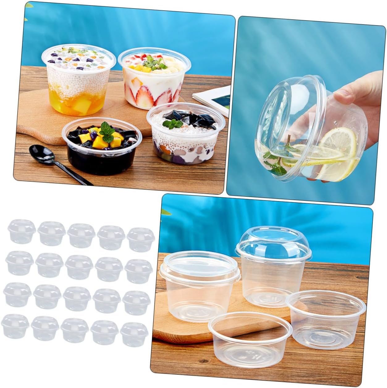 Small Dessert Packaging Boxes with Lid 360ml Dome Food Storage Containers for Candy, Cake, and Fruit Takeout, Single-use Plastic Cupcake Carrier for Bakery and To-go