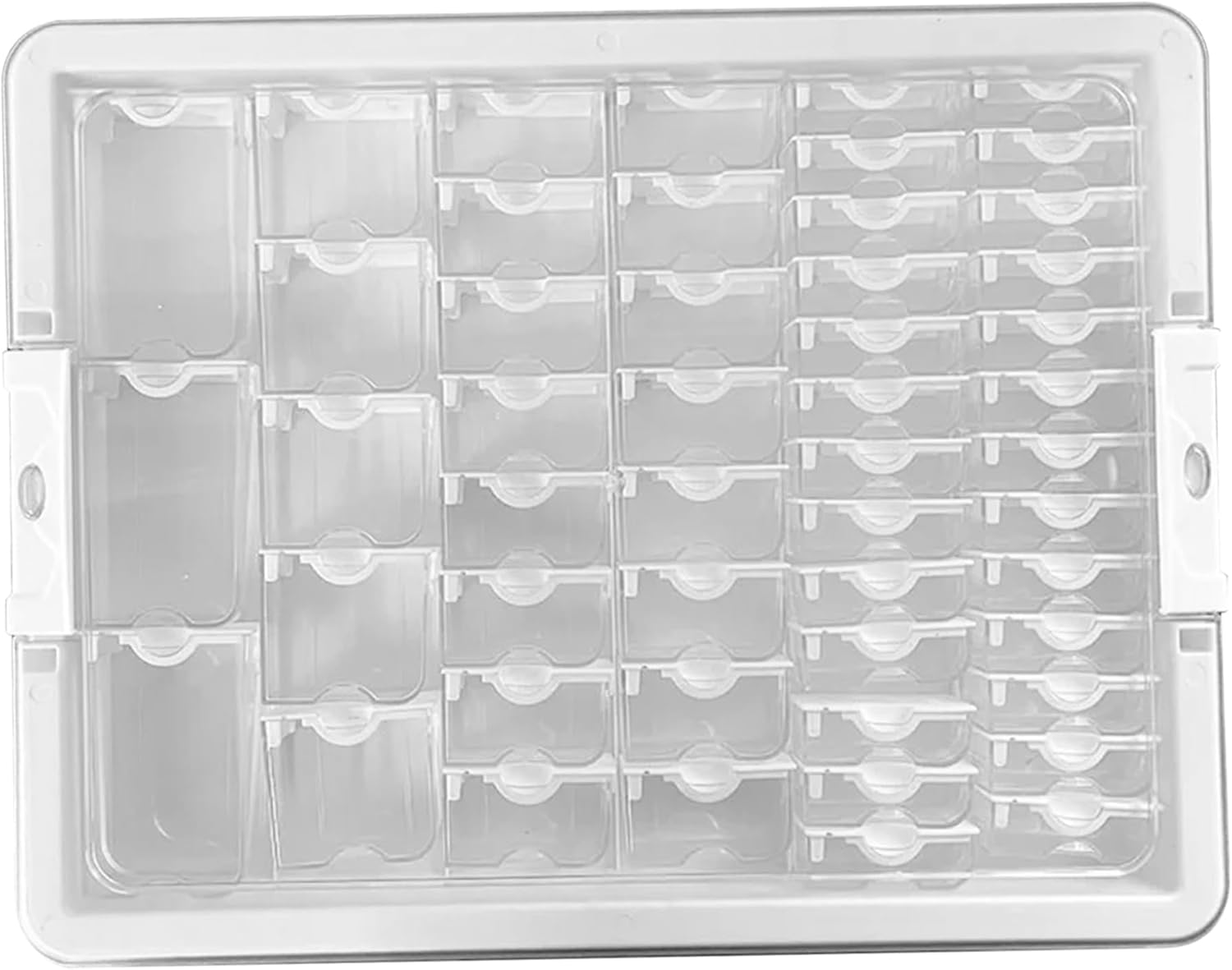 Bead Storage Container Set, 50Pcs Clear Removable Organizer Boxes with Lids, for Nail Art Rhinestone Jewelry