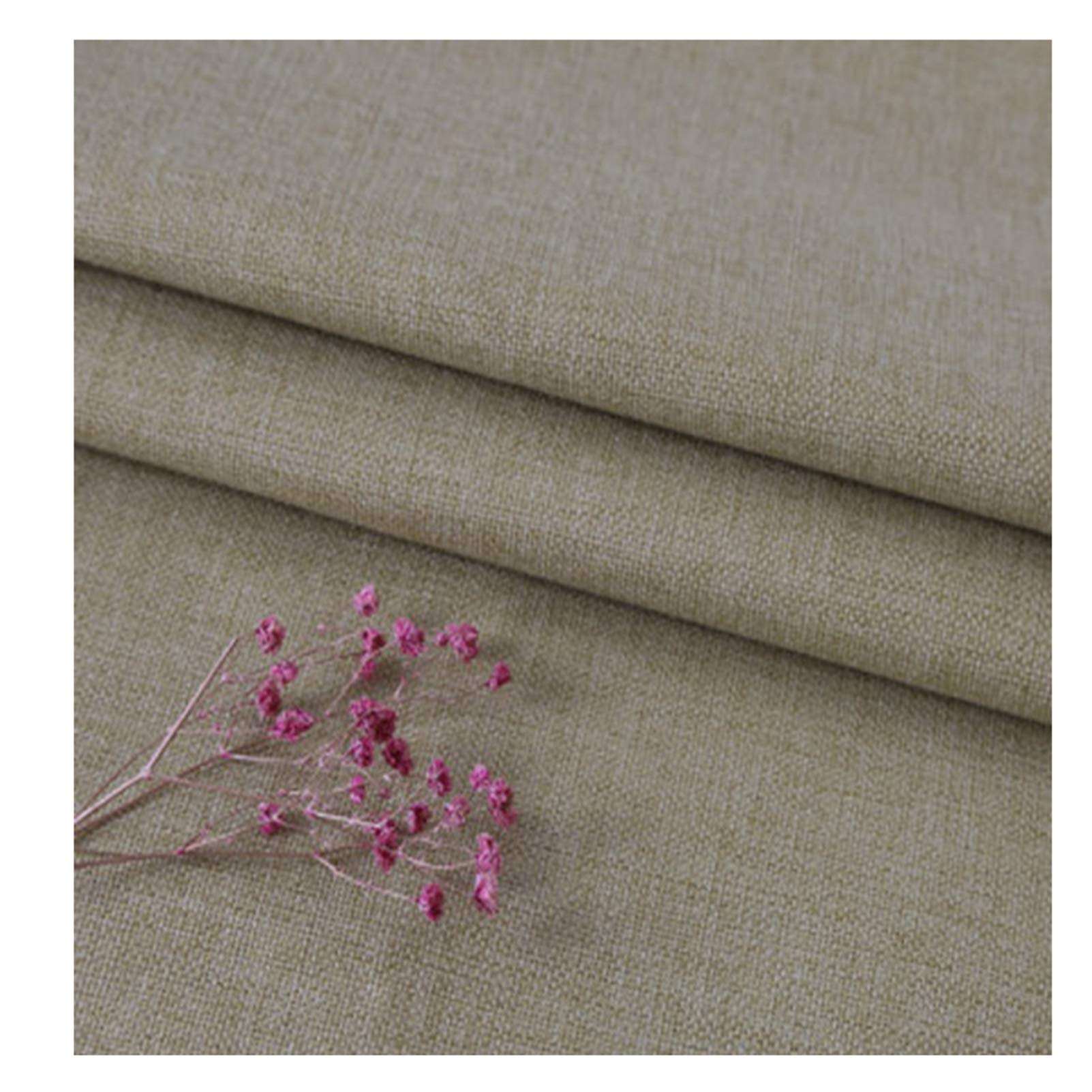 Vendido por Metro Tela de Lino,Tela de Aspecto de Lino Natural,fácil de Coser,decoración de Bricolaje y tapicería Decoración de macetas
