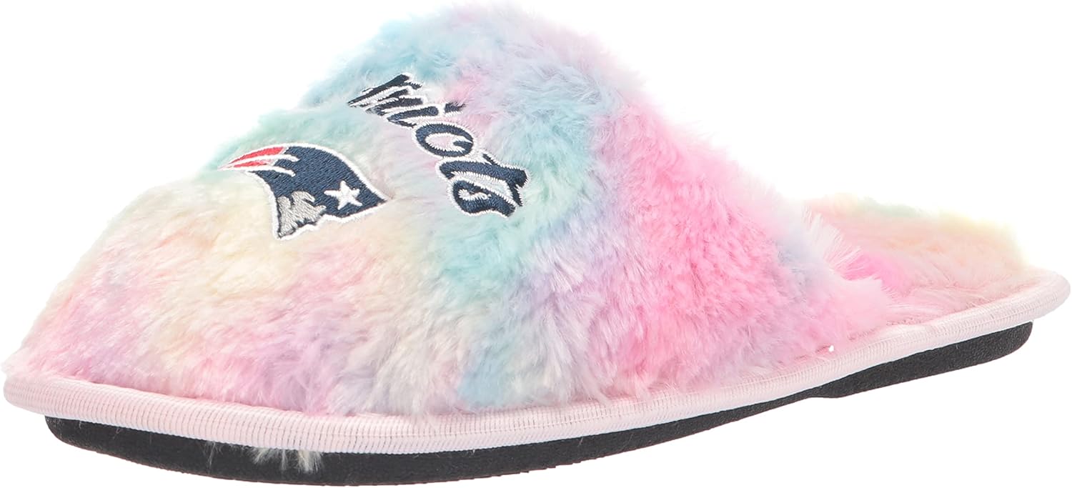 FOCO Women's NFL Team Rainbow Script Wordmark Slippers : Sports & Outdoors