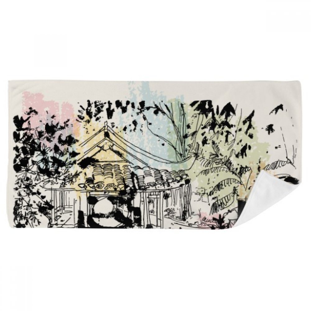 Gant de toilette et serviette douce de bain 35x70cm pour votre rituel bien-être