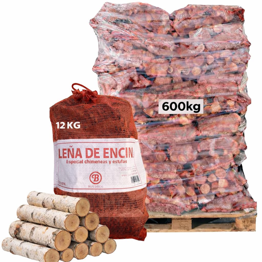 Leña Encina Saco 12kg Madera Dura Secada Horno Alto Rendimiento Calor Intenso Llama Duradera Ideal Chimenea Estufa Barbacoa Interior Exterior Combustión Lenta Baja Humedad Ecológica Limpia — view 9