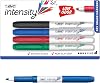 BIC Intensity Low Odor Dry Erase Markers, Fine Tip, Assorted Colors, 4-Count Pack of Erasable Markers With Low-Odor Ink for a Pleasant Writing Experience