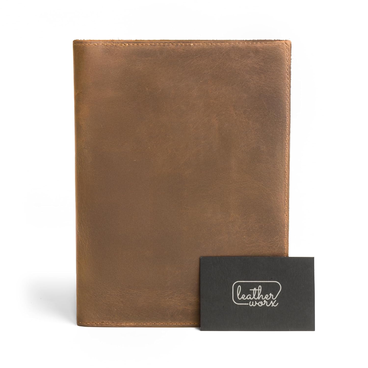 Leather Worx, Notepad Cover (5 x 8 In. Notepad Not Included) Sturdy, Durable Material Perfect for Storing Journal, Full Grain Leather, Handmade (Single Malt Mahogany)      Unknown Binding