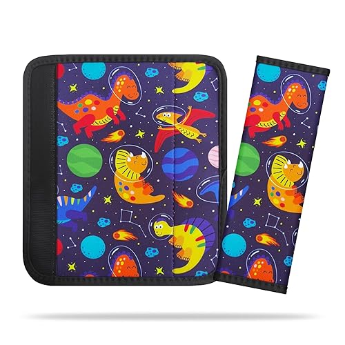 Miniatura 11 de Paquete de 2 fundas para cinturón de seguridad para niños, lindo patrón de sirena, almohadillas para cinturón de seguridad de automóvil para niñas