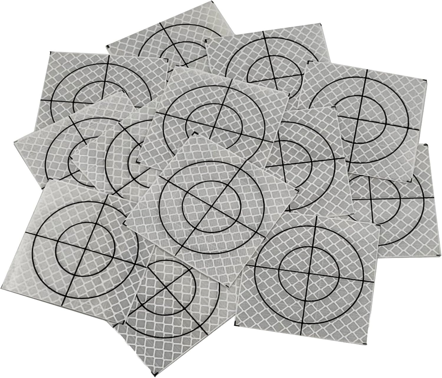 100pcs High Visibility Total Station Target Sheets, Self Adhesive Reflective Prism Sheet, Paste Up Reflector, Surveying Target Mark Sticker