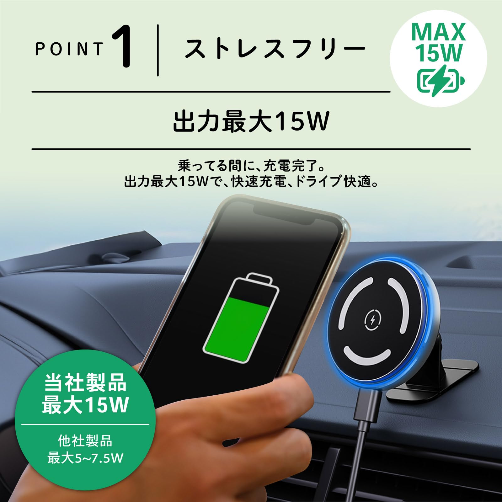 Amazon.co.jp: CRAFT WORKS (クラフトワークス) ワイヤレス充電器 車載