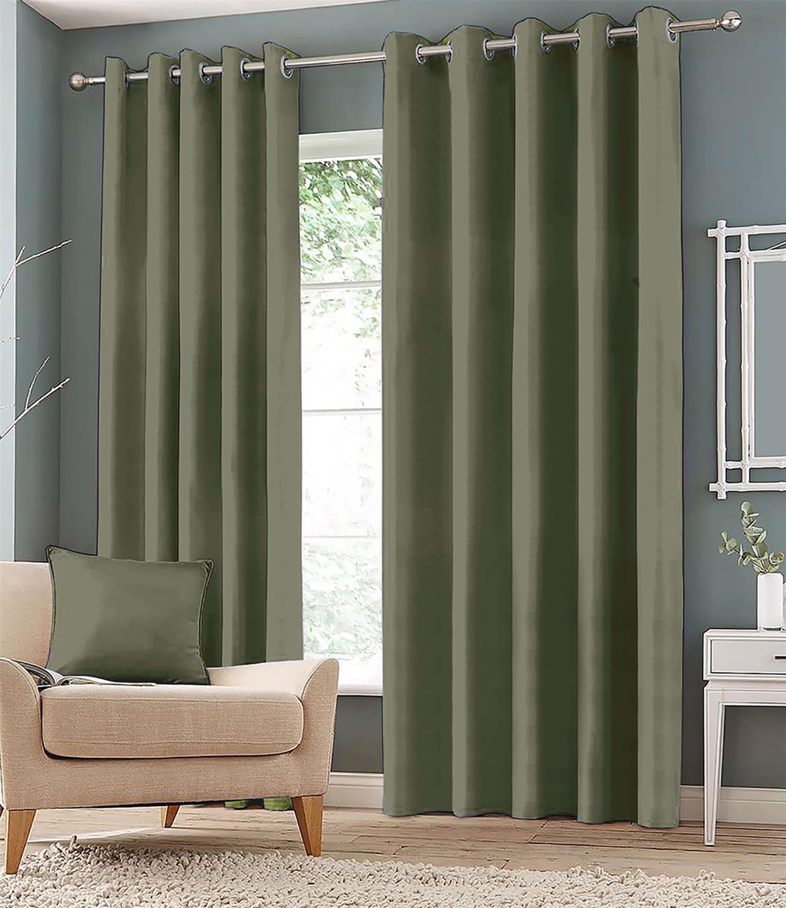 Roseley Army Green Eyelet Blackout Curtains For Bedroom Living Room Two Thermal Insulated Panels Noise Reduction Window Treatment [, 66" X 54"]