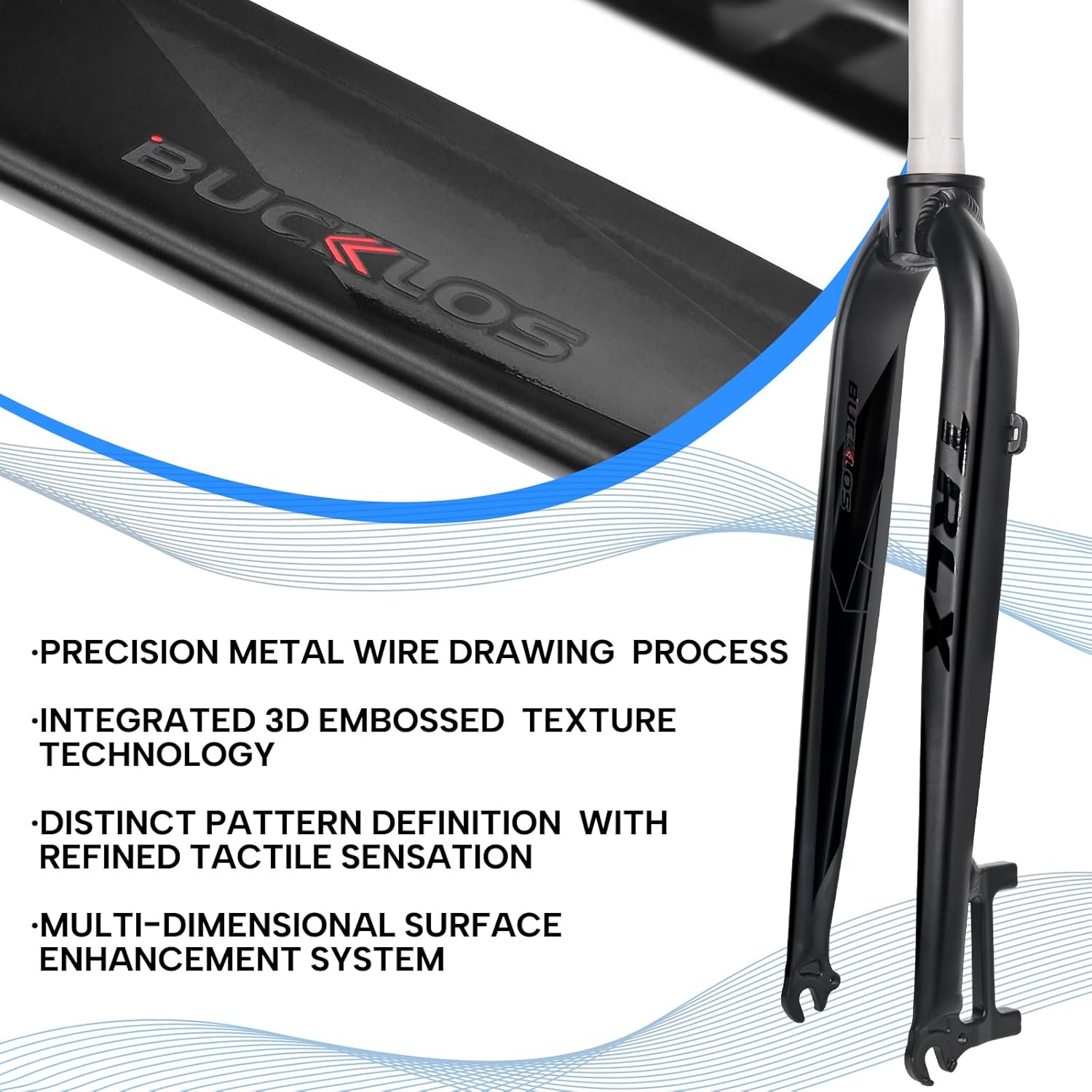 BUCKLOS 26/27.5/29 inch Mountain Bike Rigid Forks, 1-1/8" Threadless Straight MTB Rigid Front Fork Disc Brake, QR 9x100mm Super Light Aluminum Alloy Bicycle Fork for Mountain Bikes