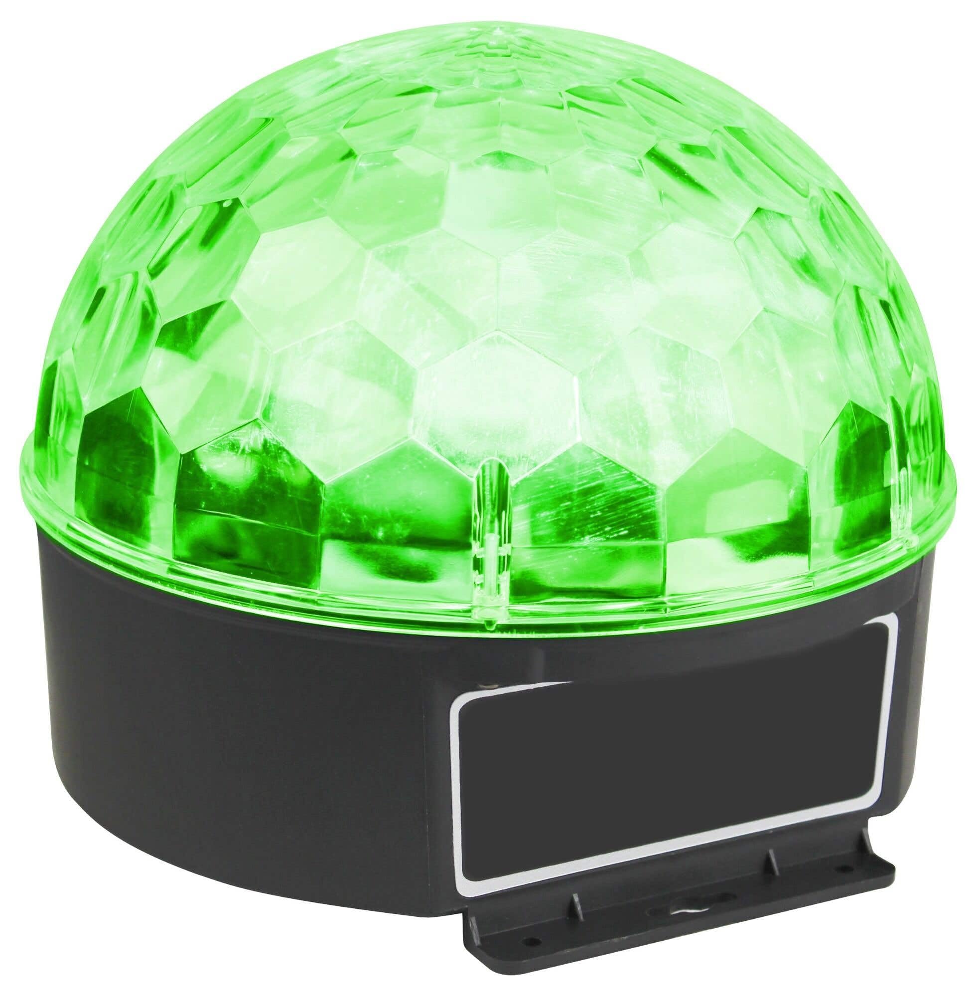 BeamZ Disco Party Komplett Set - inkl. Mini Nebelmaschine mit Nebelfluid, 4-1 Lichtorgel DJ Lichtanlage, Discokugel 30cm mit LED Pinspot Strahler - Perfekt Bühnenbeleuchtung für Geburtstage & Disco