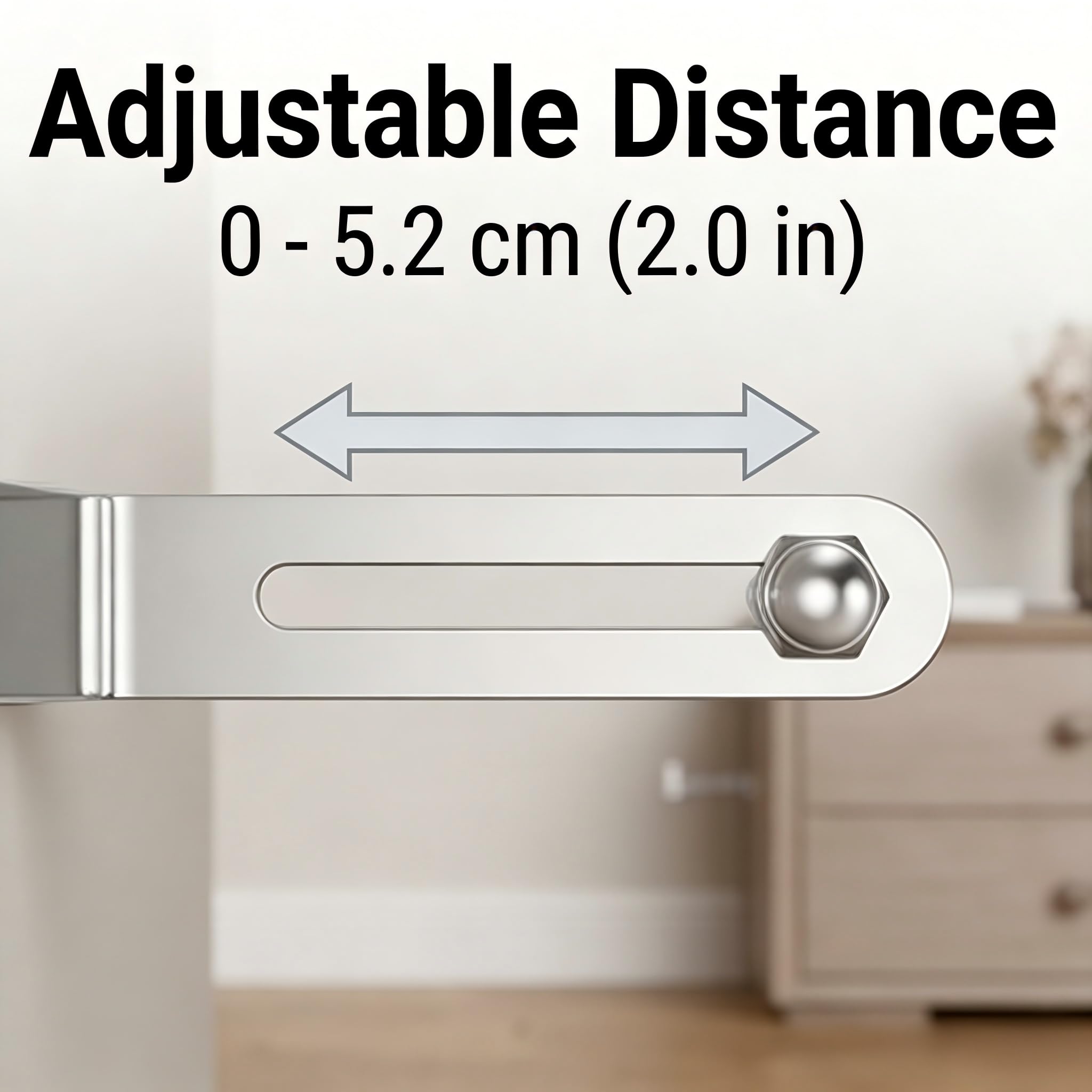 Juego de 6 protectores antipuntas, fijación de anclaje de pared para muebles, fijación sin taladrar, ajustable adhesivo para la protección del bebé, fijación a la pared para vestidor, 6 x 6 cm — view 3