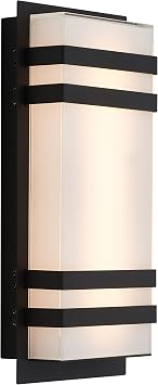 artika Glow Box 13W LED Outdoor/Indoor Wall Light, Black Ideal for Porch, Garage, Living Room, Bedroom, Hallway - 430 Lumens, 3000 Kelvin, Made of Steel
