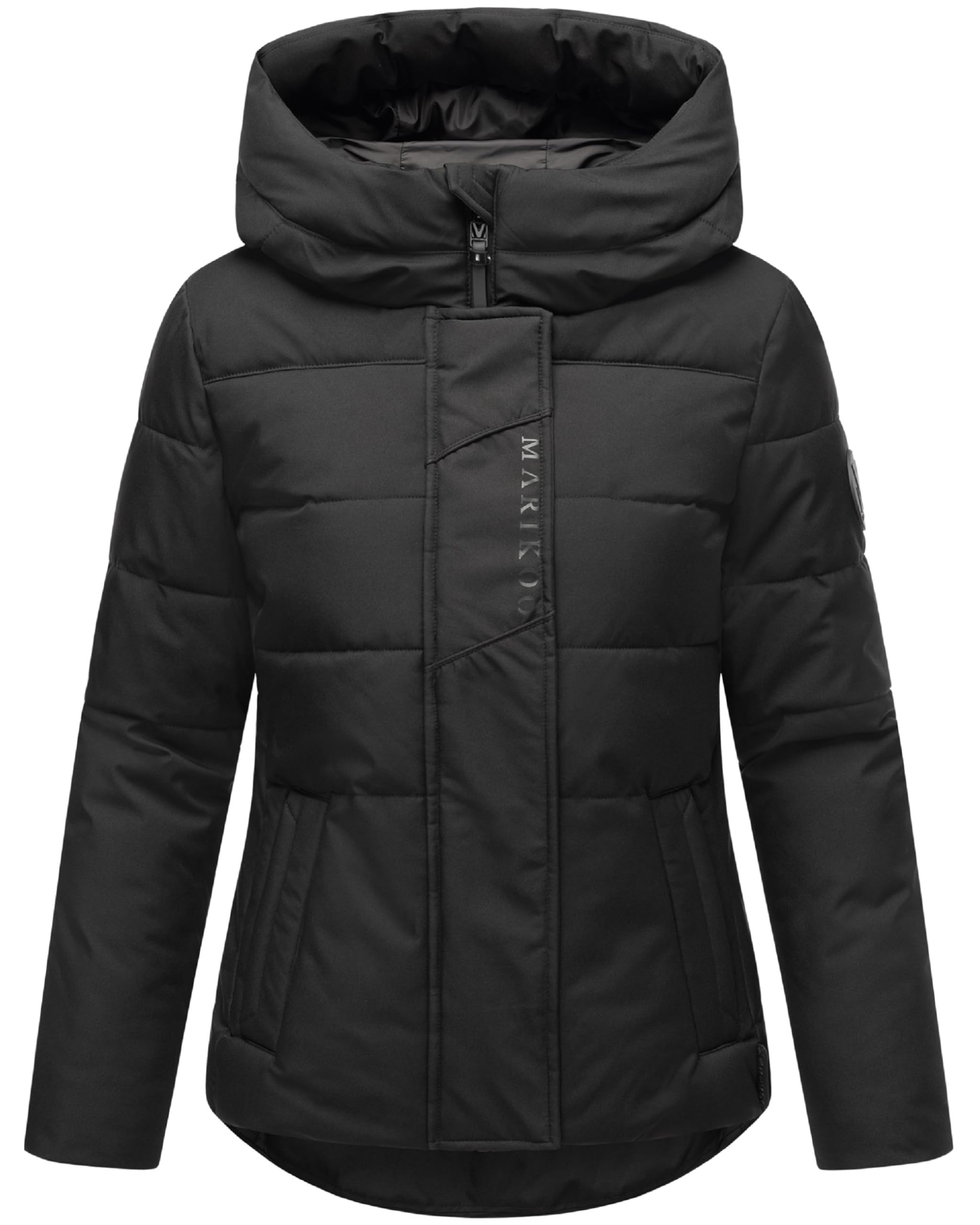 Marikoo Women's Black Elira 16 Winter Jacket Warm Quilted Jacket With Integrated Backpack Straps Xs - 3XL, L