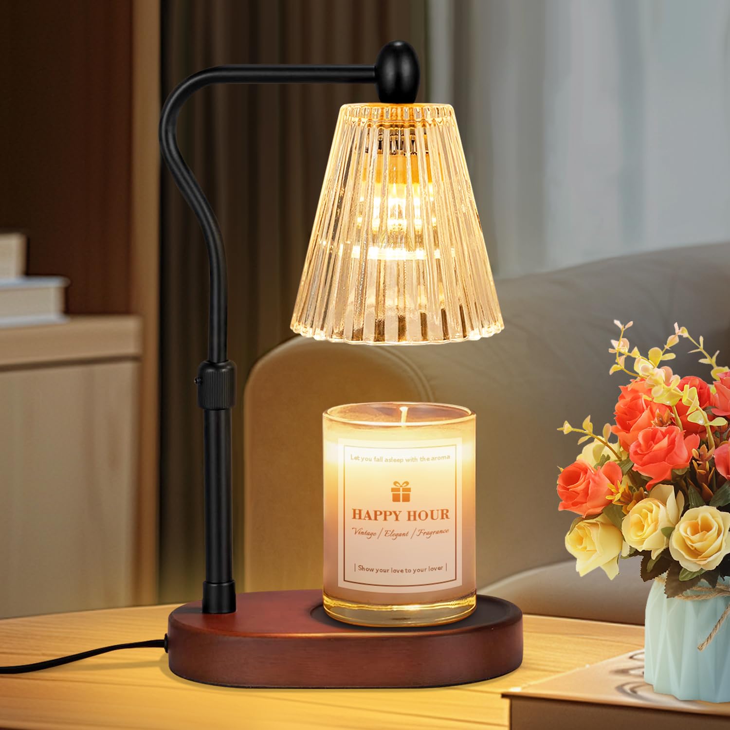 Candle Warmer Lamp, with Timer and Dimmer, Adjustable Height, Christmas Birthday Gifts for Women Mom, House Warming Gifts, Home Decor, Thanksgiving