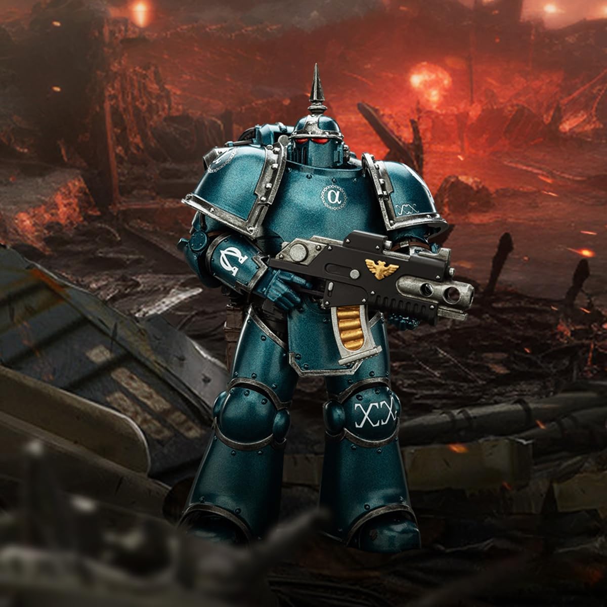 JOYTOY Warhammer 40,000 The Horus Heresy 1/18 Action Figure Alpha Legion MK III Tactical Legionary Collection Model Birthday Gifts
