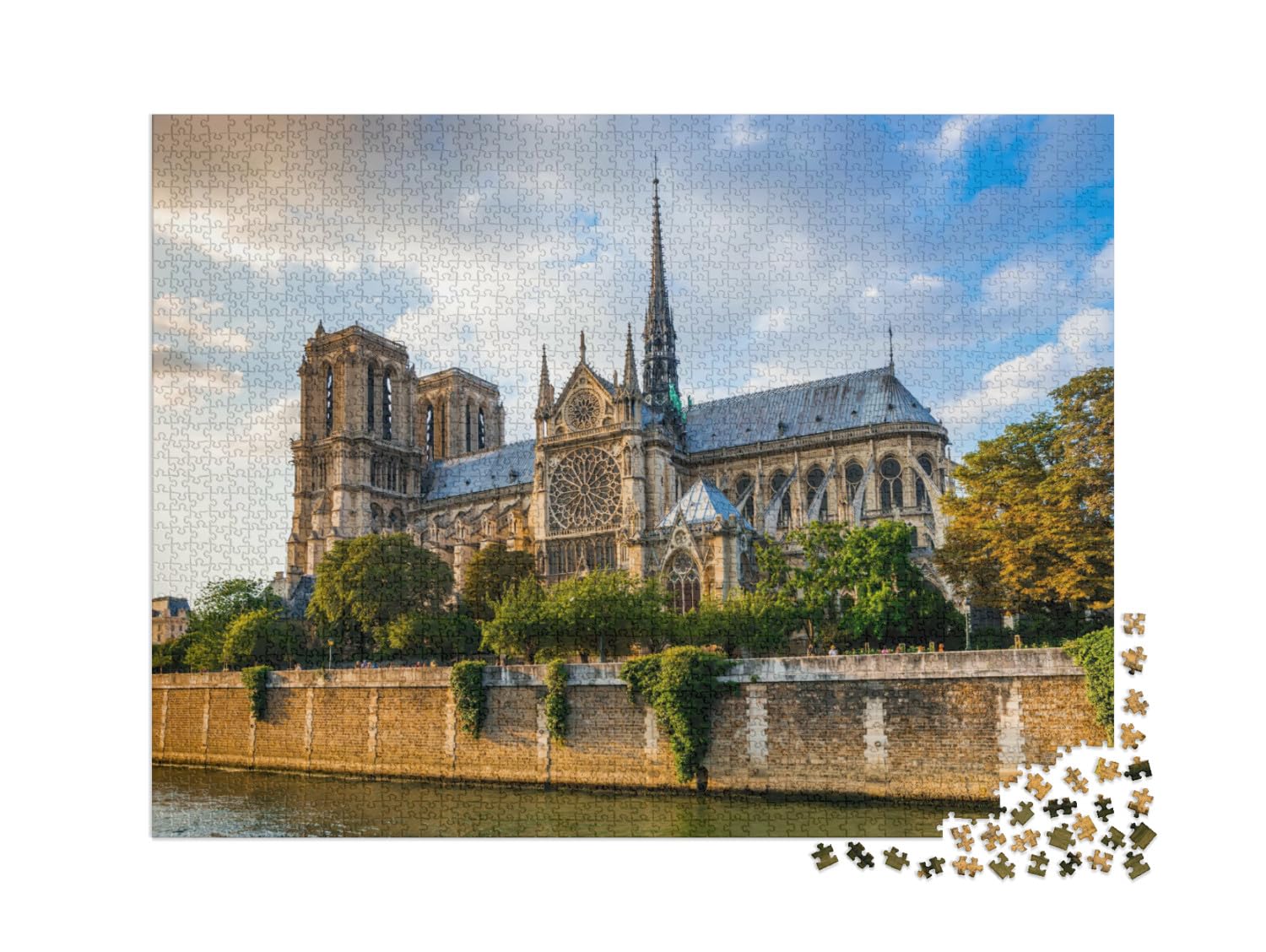 puzzleYOU : Puzzle de 2000 pièces « Coucher de Soleil sur la cathédrale Notre-Dame, Paris, France »