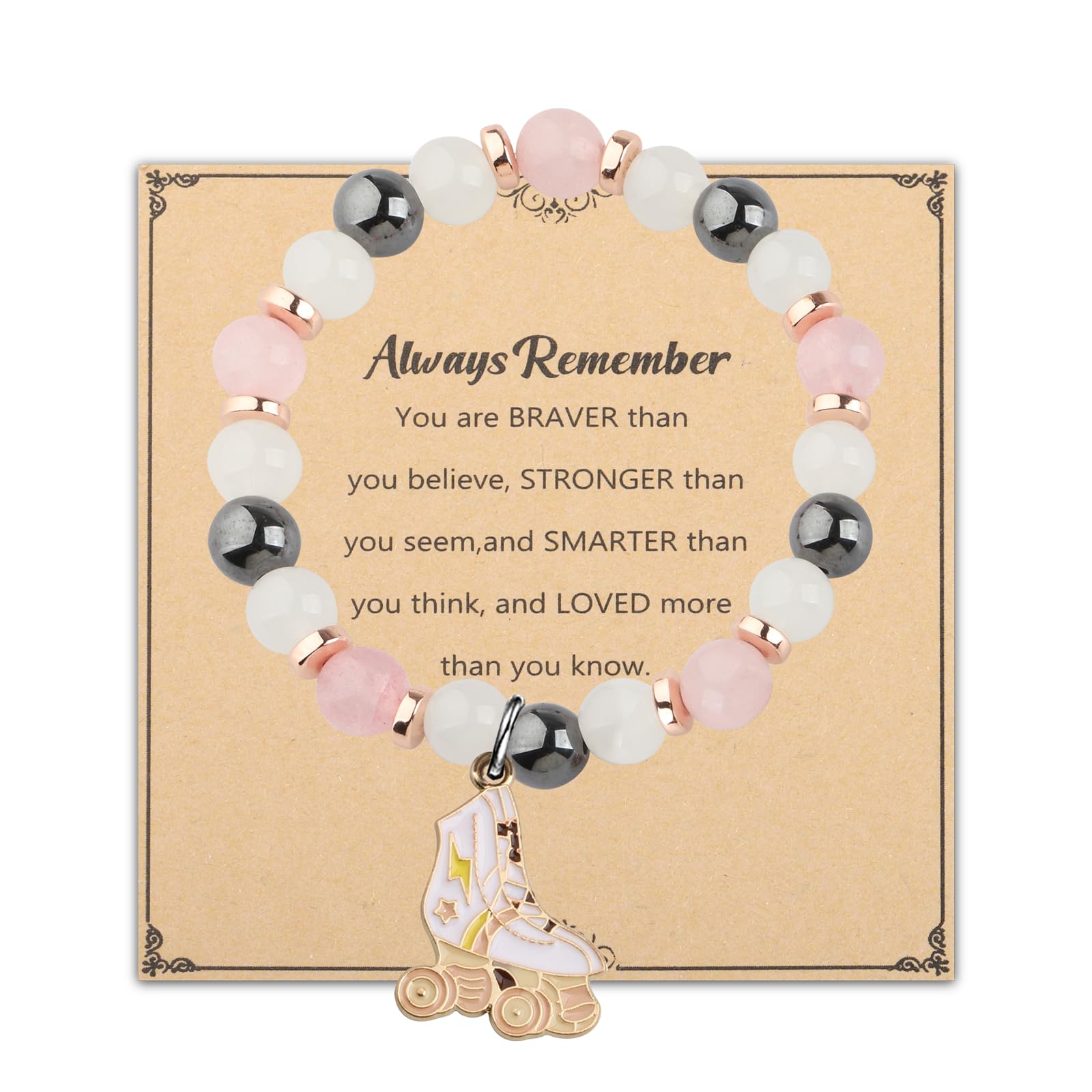 WSNANG Roller Skater Gift Roller Skate Bracelet Roller Skate Charm Jewelry Roller Skating Lover Gift Roller Derby Team Gifts