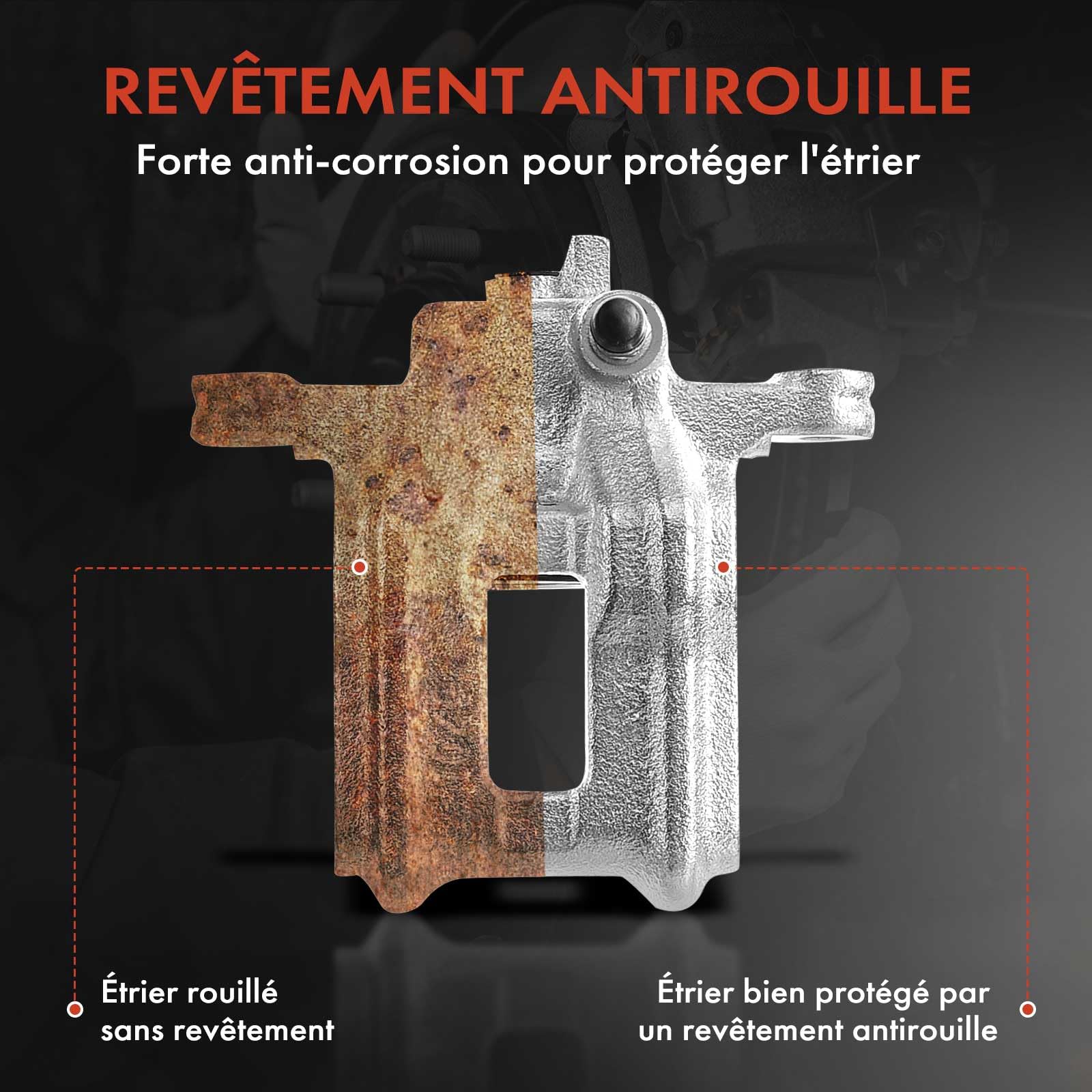 Frankberg 2x Étrier de frein Pince de frein Avant Gauche Droite