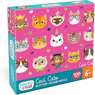 Chuckle & Roar - Cool Cats Puzzle - Engaging and Educational Puzzles for Kids - Larger Pieces Designed for Preschool Hands - 100 PC Jigsaw Puzzle