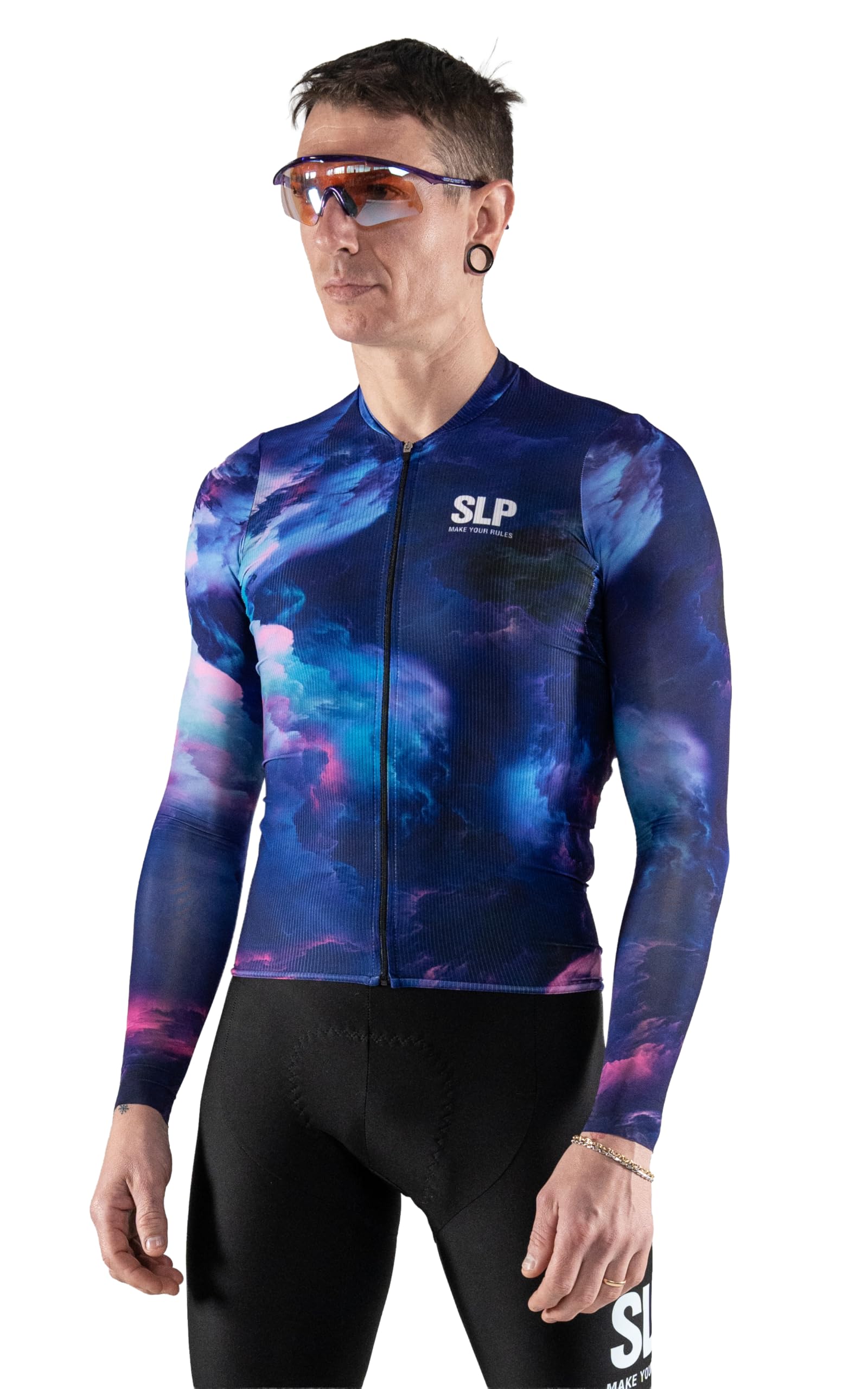 SLP. Maglia Manica Lunga da Ciclismo Uomo/Donna - Vapor con 3 Tasche Posteriori - Design Italiano