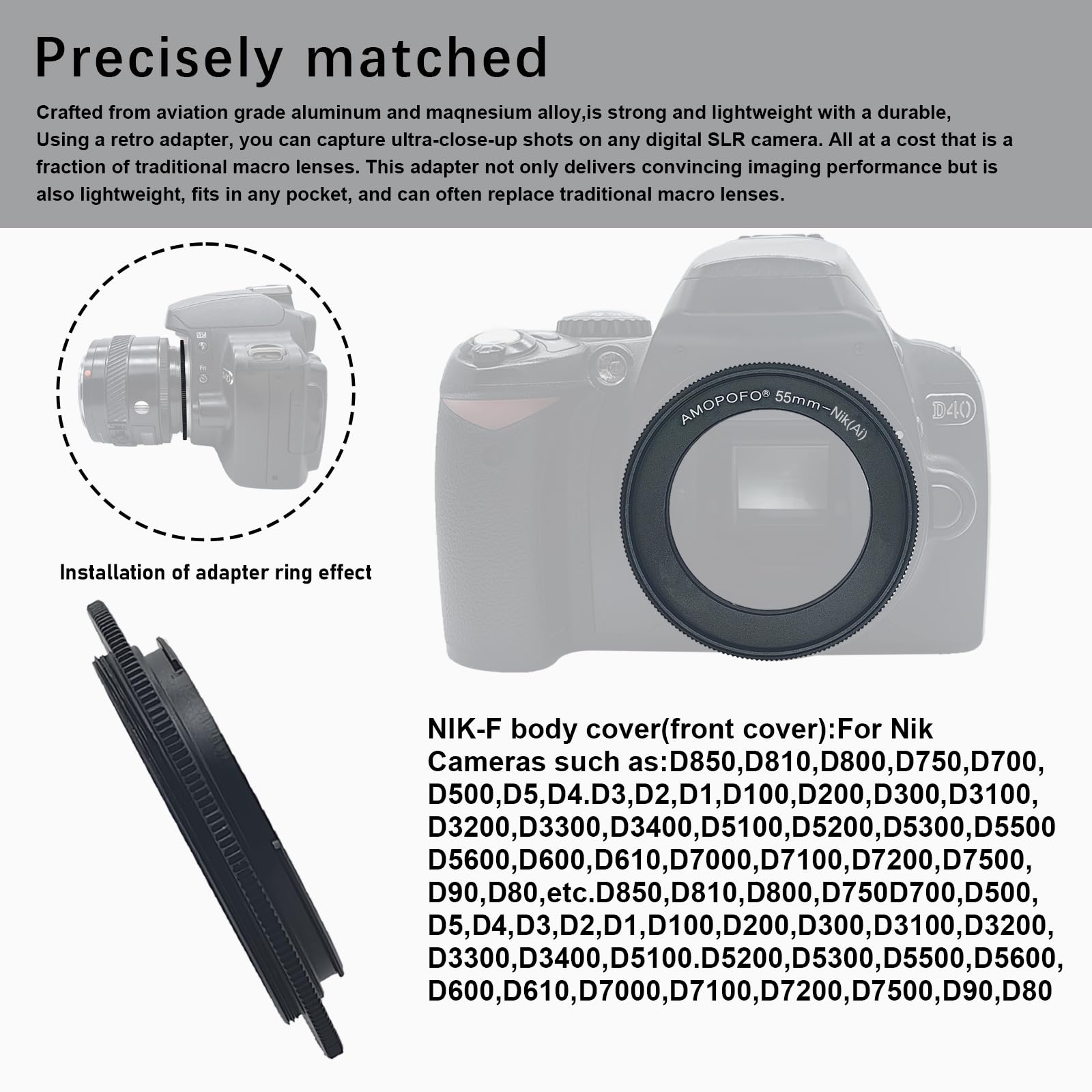 62mm Macro Reverse Ring Macro Coupler Adapter For Macro Photography | Desertcart - View #14
