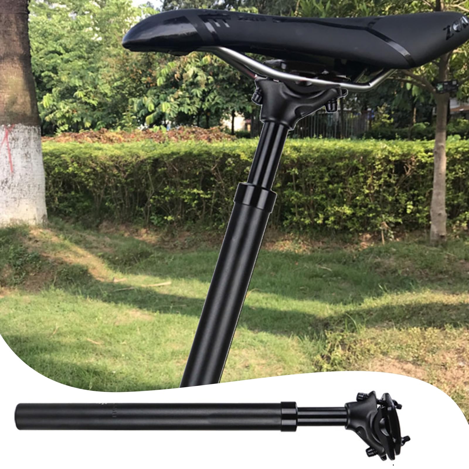 Tija de sillín con resorte ajustable | Tija de sillín con suspensión 27,2 30,9 31,6 mm | Tija de sillín de suspensión para bicicleta de montaña eléctrica Trekking City Bike | Sillín de