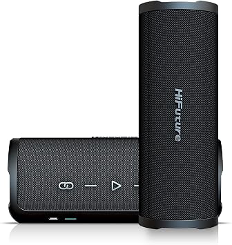 HiFuture Ripple Wireless Speaker | 5.3 TWS Bluetooth Speaker - IPX7 Waterproof Speaker with Type-C 10W Fast Charge | Portable Speaker with 3.5 Charging Hours - 30W Output with 12 Hours Playtime