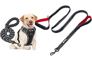Exclusive tobedri Dog Harness and Dog Leash Set + 6 FT Heavy...