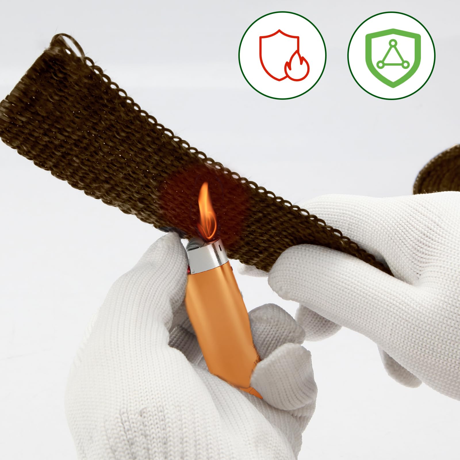 Benda Termica Moto 15M,Benda Termica per Scarico Marmitta,Nastro Isolante Marmitta Band,con 10 fascette in acciaio inox,Protezione Calore Nastro,per Vano Motore Tubi di Scarico (Basalto)