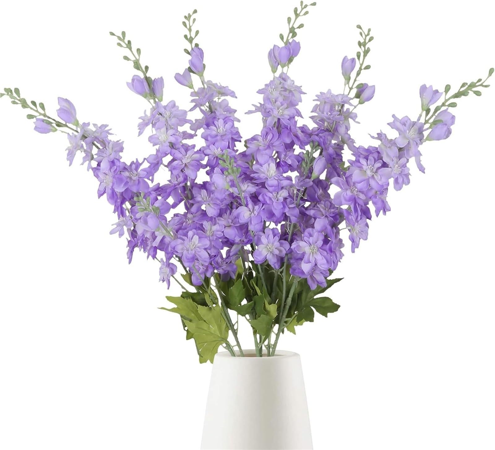 FonHNDG Artificial Flower Branches 6pcs Blue Delphinium Artificial Flowers Long Stem Larkspur For Wedding Centerpieces Floral Arrangements Home Vase Decor(Color11)