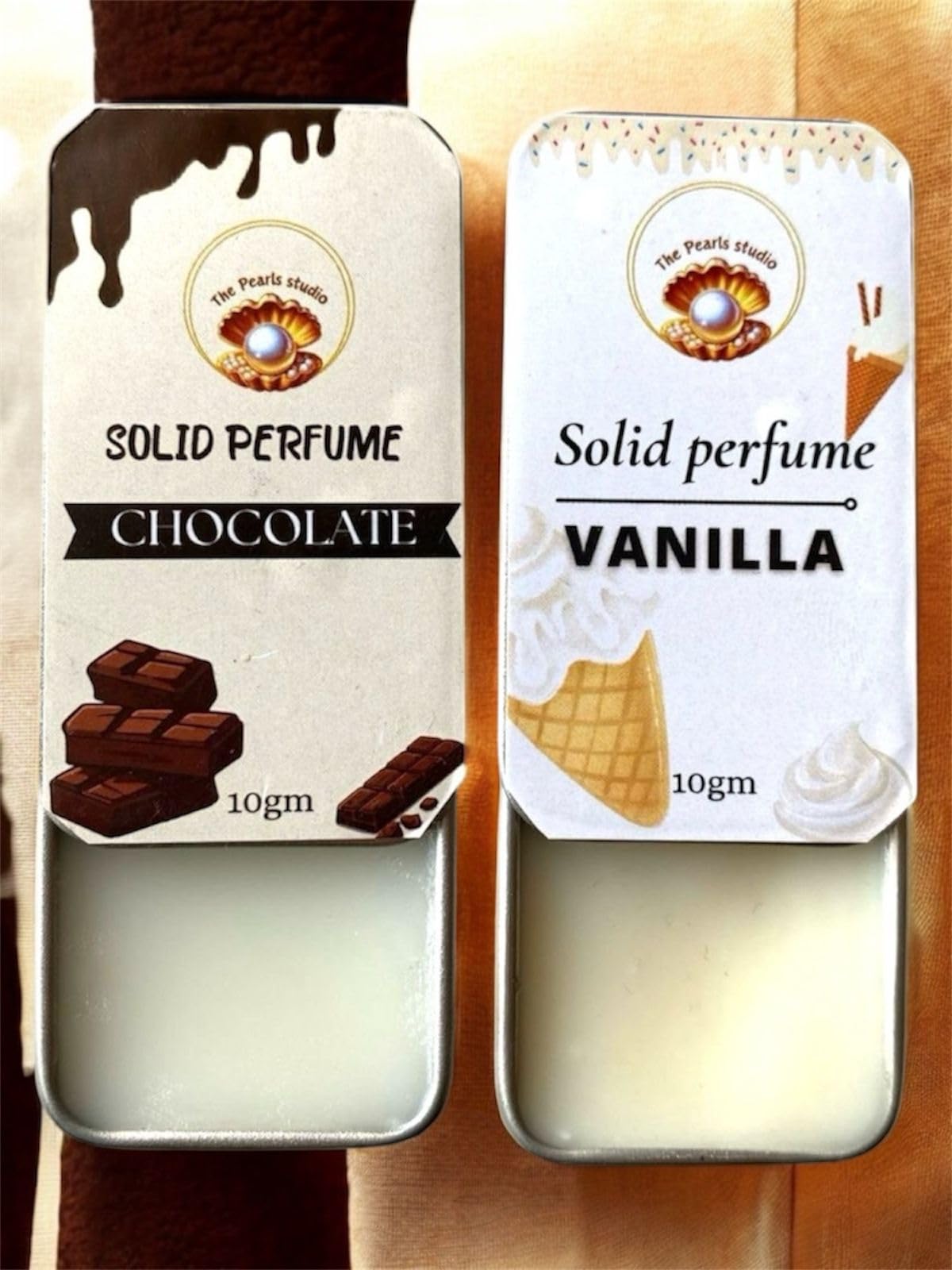 Luxury Solid Perfume Combo – Vanilla & Chocolate by The Pearls Studio | Long Lasting, Non-Alcoholic Fragrance Balm | Compact Tin, Ideal for Men, Women & Gifting |-picture-58