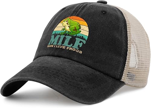 Miniatura 2 de Sombrero de ranas con texto en inglés "I Love Frogs" para hombre, gorra de béisbol con sombreros de diseño