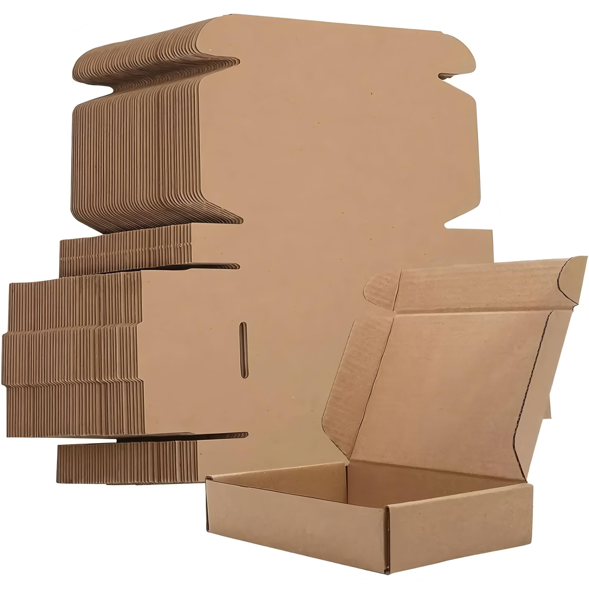 Ab Max Brown Cardboard Shipping Boxes - 15X10x4cm Postal Small Parcel Boxes Durable Kraft Corrugated Box With Lids For Business, Mailing, Posting, Delivery, Gift Packaging, Storage (10 Pack)