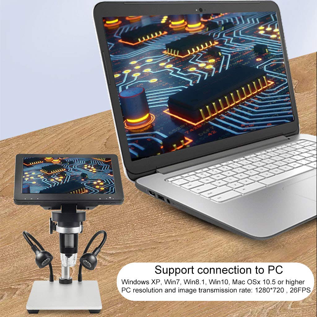 Professional USB Digital Microscope 1200X LED-12MP Electronic Microscope Endoscope Zoom Camera Magnifier for PCB Phone Repair