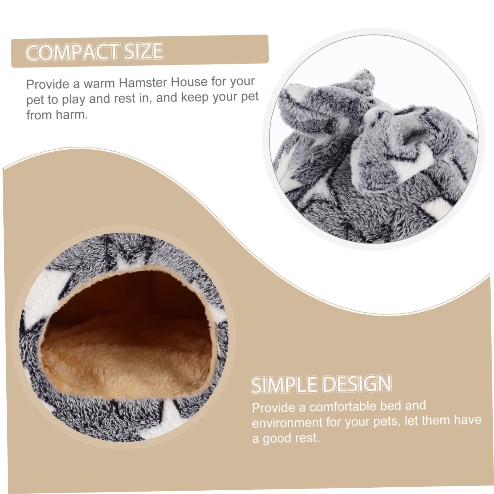 DOITOOL 2stücke Hamsterhaus Für Kleintiere Warmes Hamsterbett Mit Kuschelhöhle Aus Weichem Langlebigem Material Für Käfig Sofa Und Auto Sicher Und Bequem Für Hamster Und