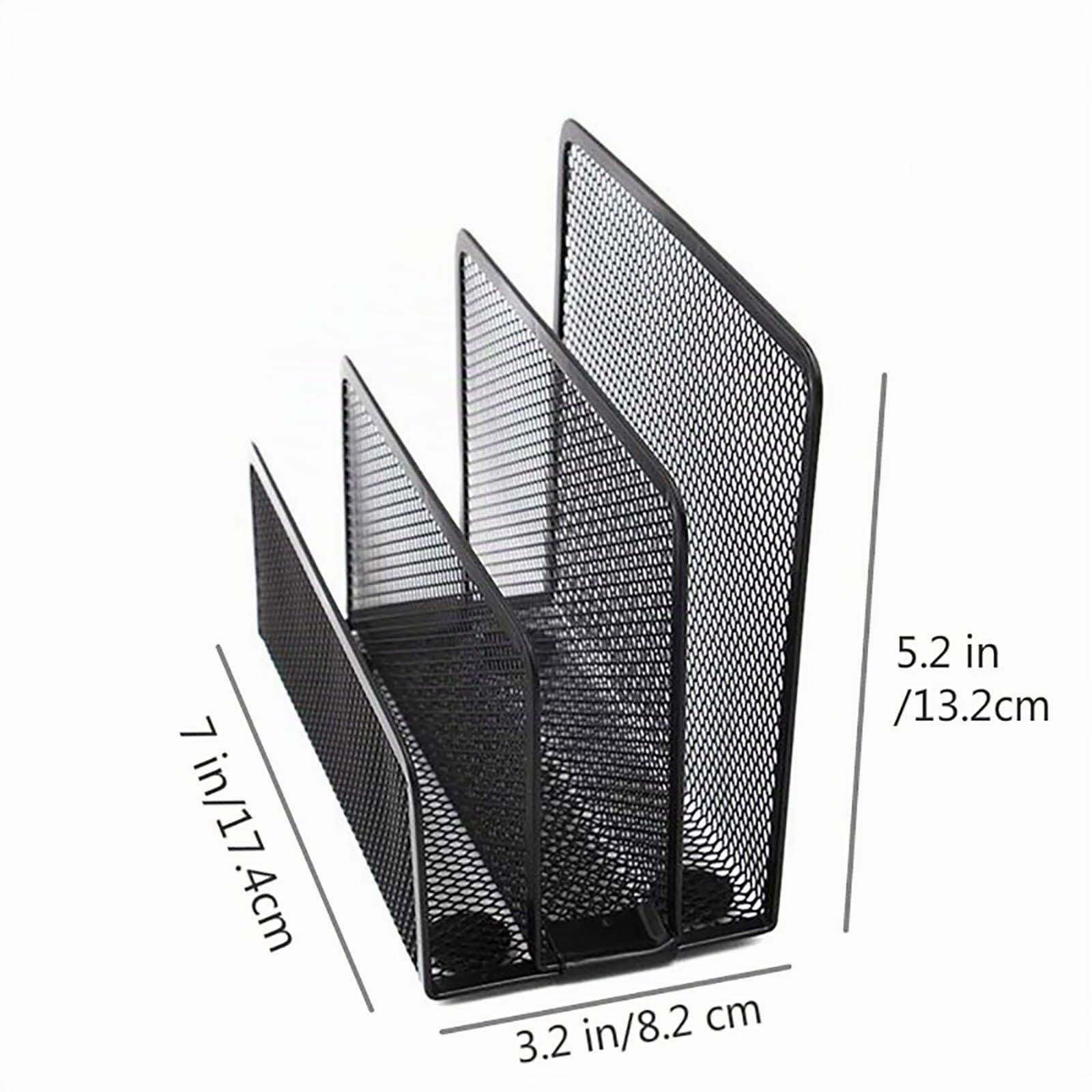 VANRA Organizer da scrivania con 3 scomparti verticali verticali (nero)