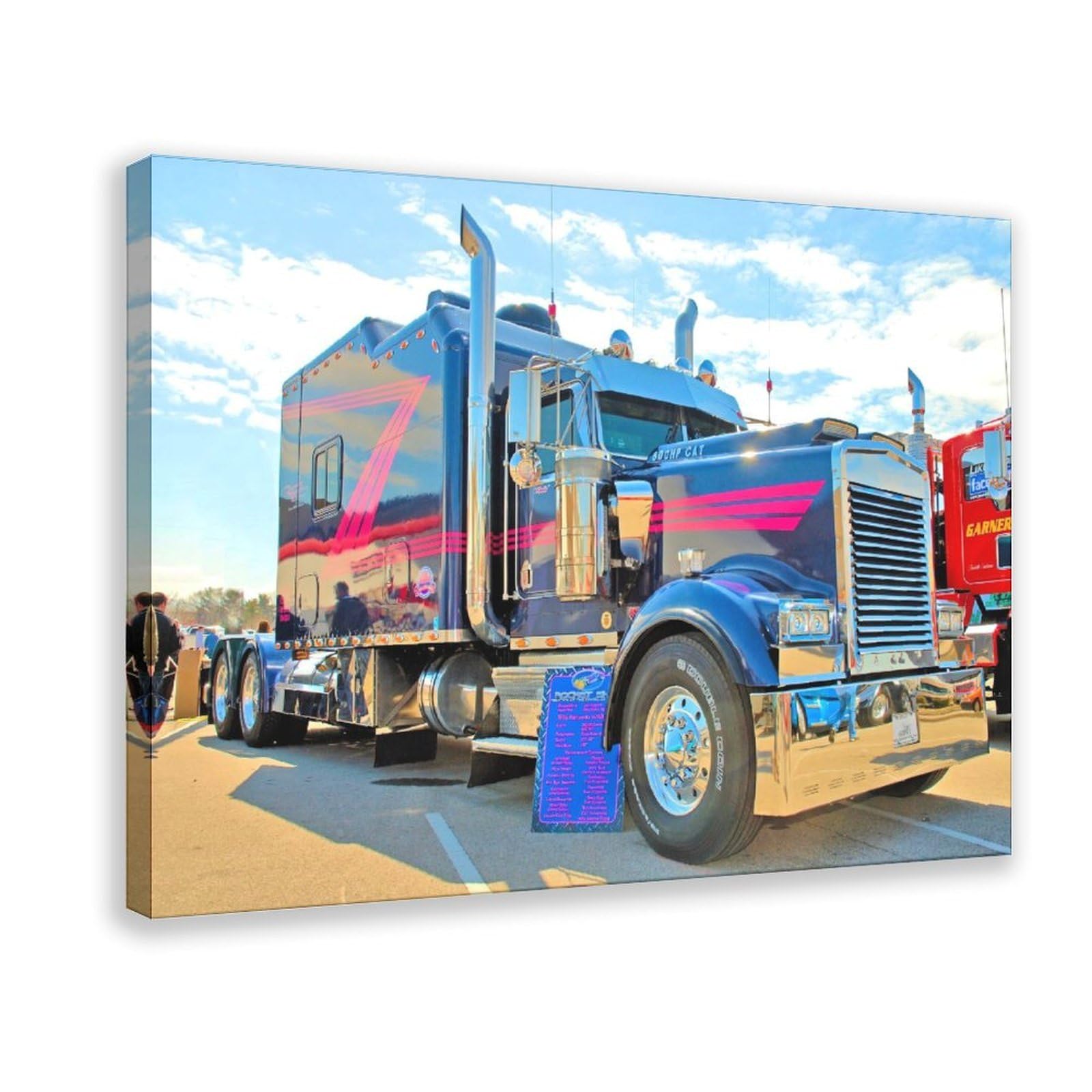 QNVJQKDSI American Truck (2) Canvas Poster Wall Art Decor Print Picture Paintings for Living Room Bedroom Decoration 8" L X 12" W