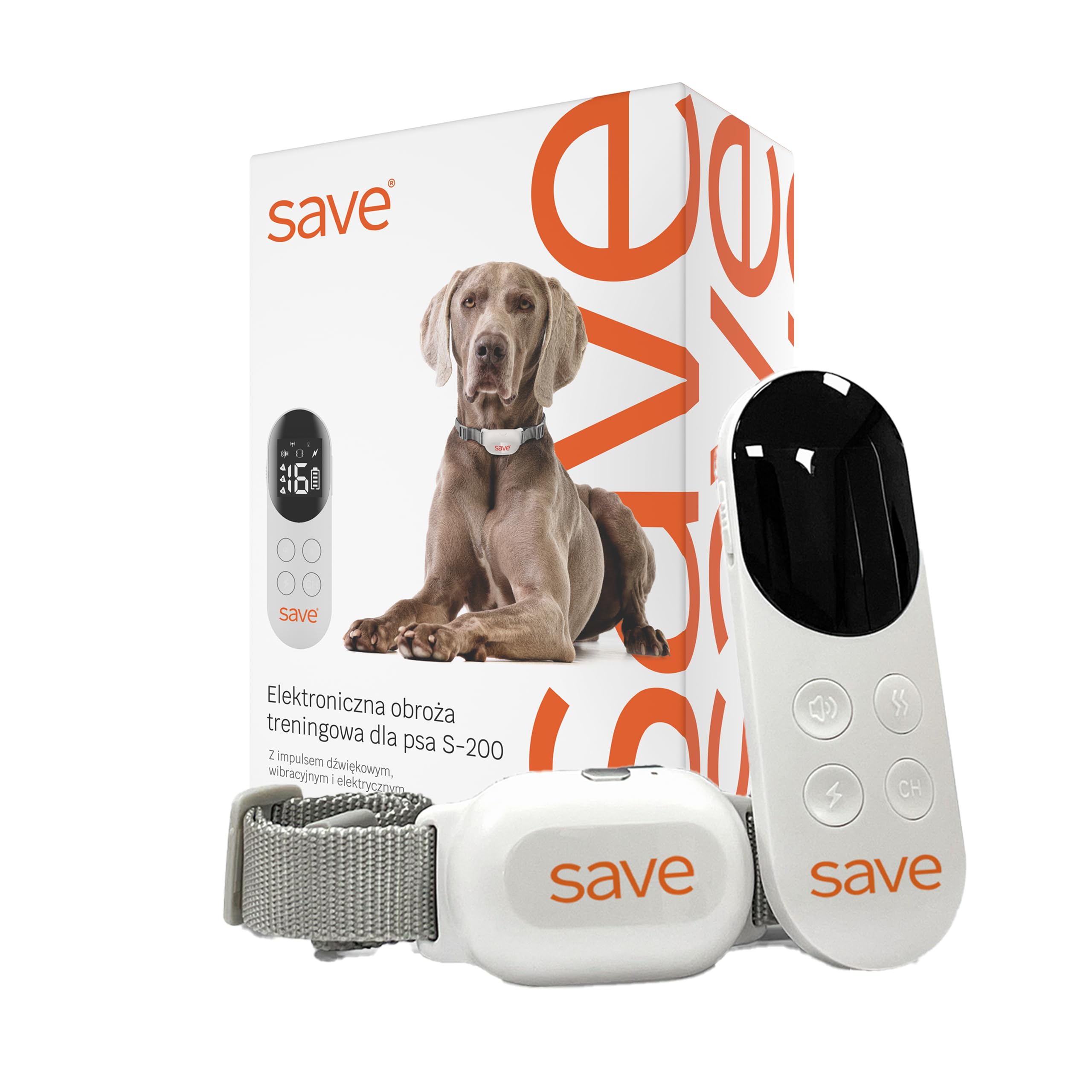 Collare di salvataggio elettrico per cani - Allenamento con telecomando, portata 800 m, lampada a LED