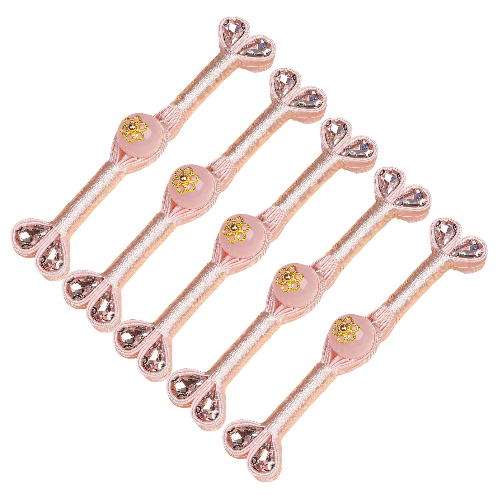 Zxfdsfdbnm Jj 5Pcs Cheongsam Knot Button Decorative Chinese Knot Button Sewing Closure Fasteners For Dress Cloaks Coat Decoration Sateen Tailcoat Tie Clip