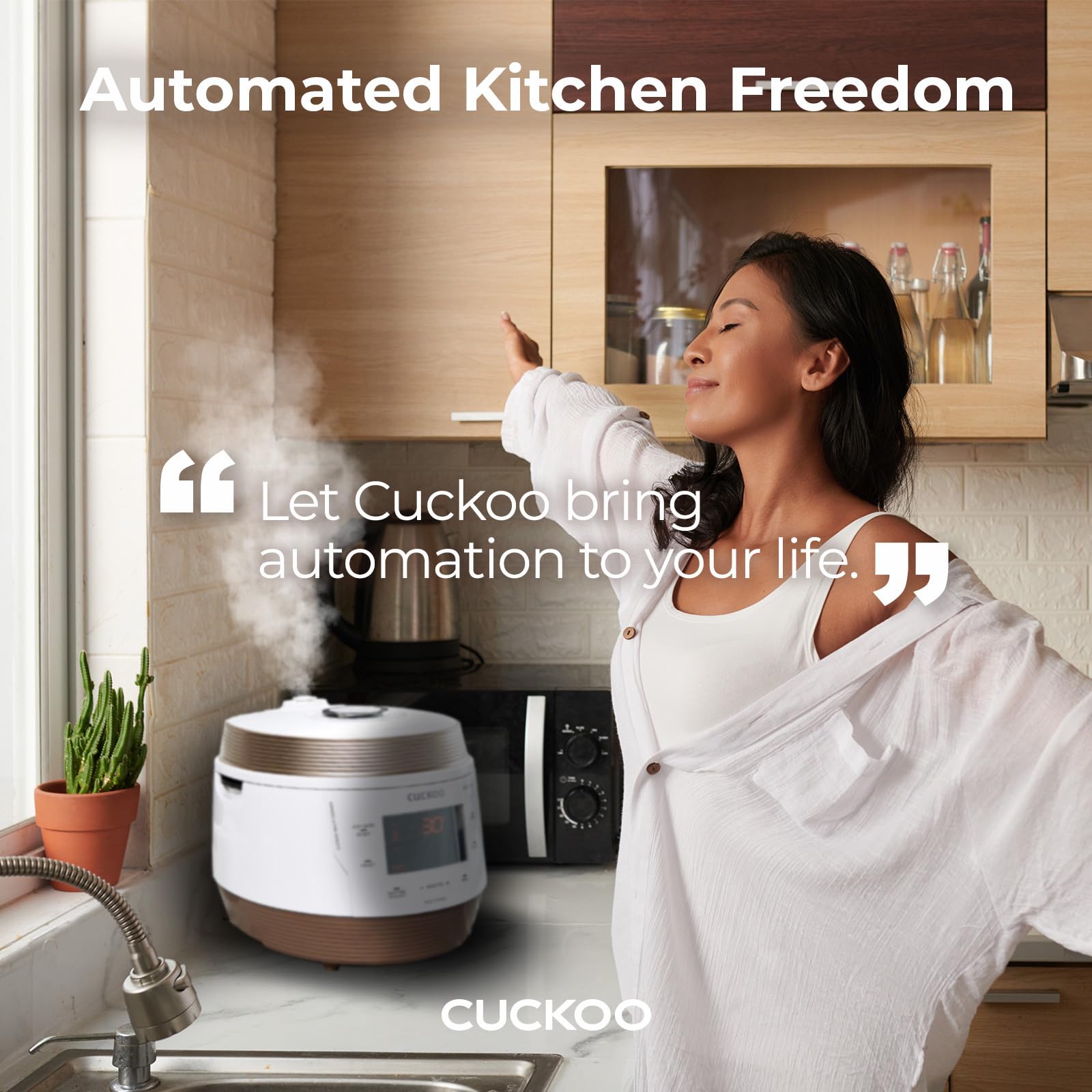 CUCKOO CMC-QSB501S ICOOK Q5 Premium Dampfdruck Multikocher 4750ml, 8in1 Multifunktionsgerät, Sprachnavigation, 3D Heiztechnologie, Warmhaltefunktion, Edelstahl-Innentopf mit Antihaft-Beschichtung