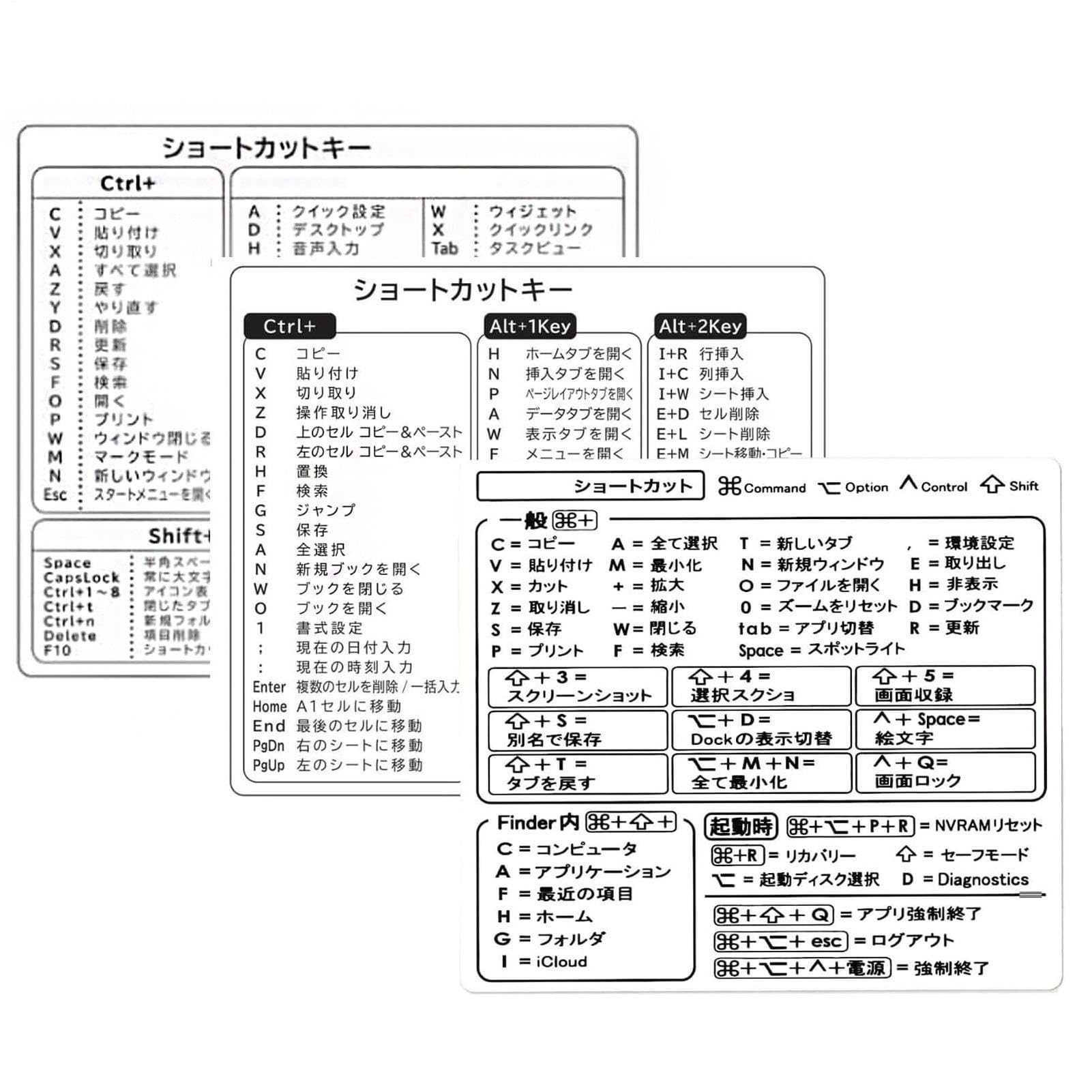 Pegatinas con teclas de acceso directo de PC guía japonés vinilo impermeable