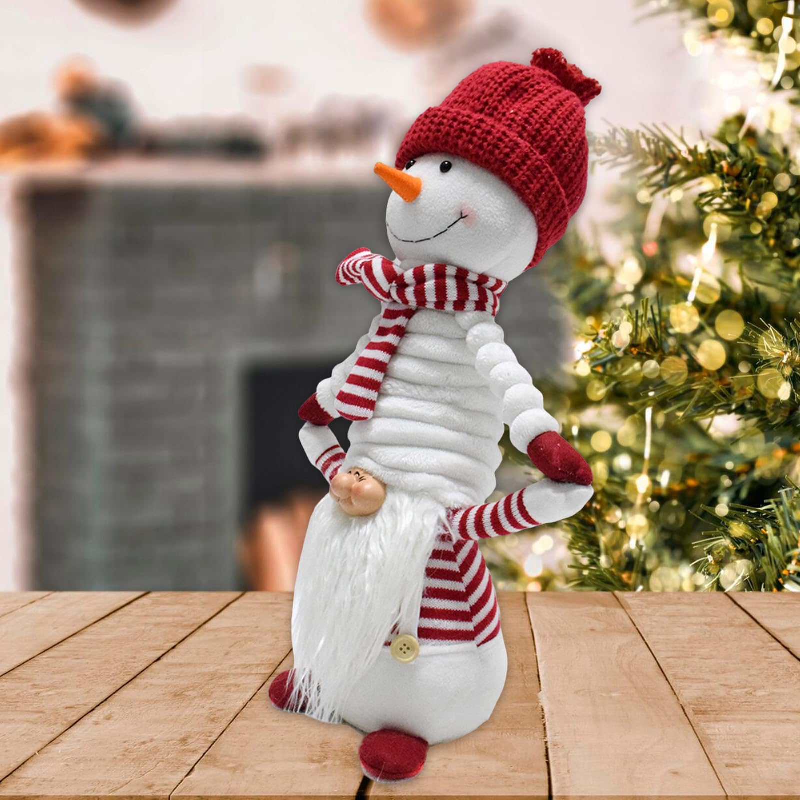 Delicate Pupazzo Neve Ornament Adorabile Figurina Peluga Gnomi Giocattolo Ottimo per Regali E Decorazioni DECURINE