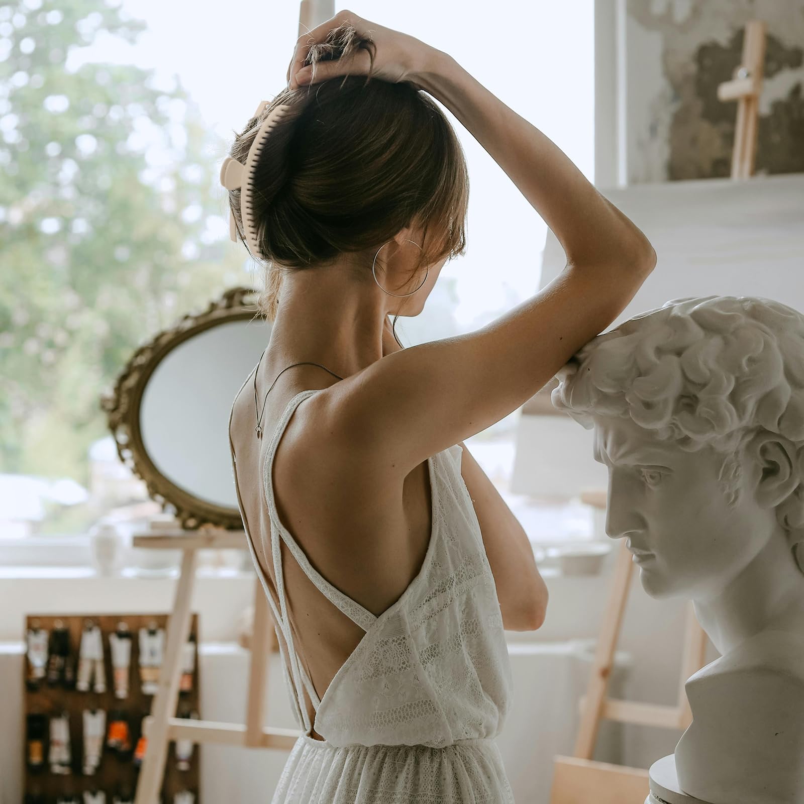 Fermagli per capelli per donne e ragazze, 4 pezzi, per tenere tutto con te, grandi fermagli per capelli spessi e sottili, confezione da 4 fermagli per capelli resistenti per lo styling degli artigli
