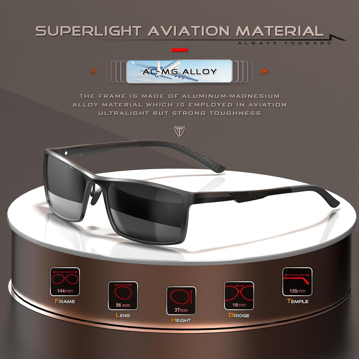 ATTCL Men's Casual Polarized Sunglasses for Men Sports Driving Sun Glasses UV Protection Al-Mg Frame