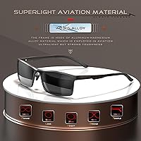 Vista 3 de ATTCL Gafas de sol polarizadas casuales para hombre, gafas de sol deportivas para conducir, protección UV, marco Al-Mg