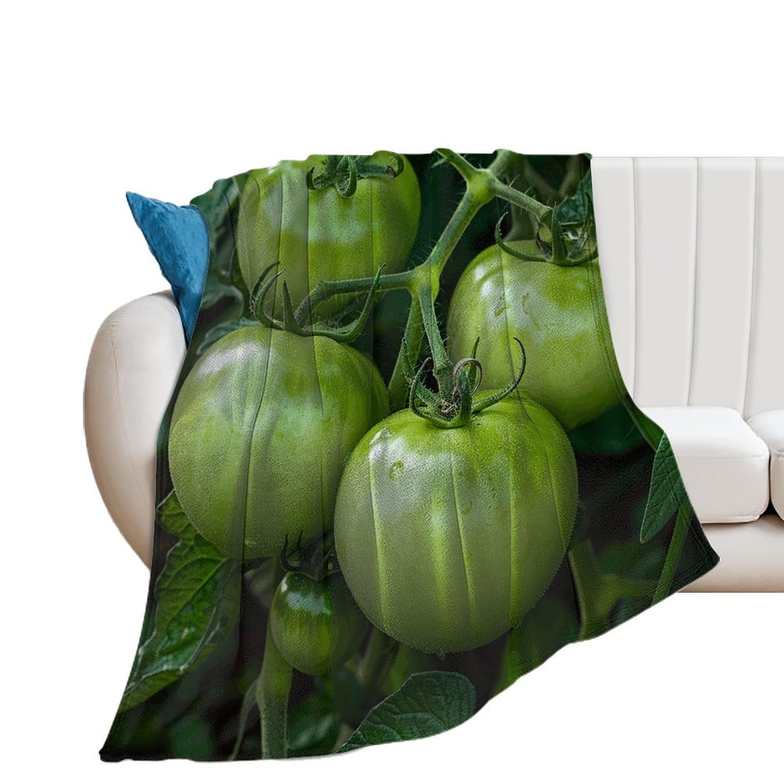 Couverture douce tomates vertes solution contre le froid pour femme frileuse
