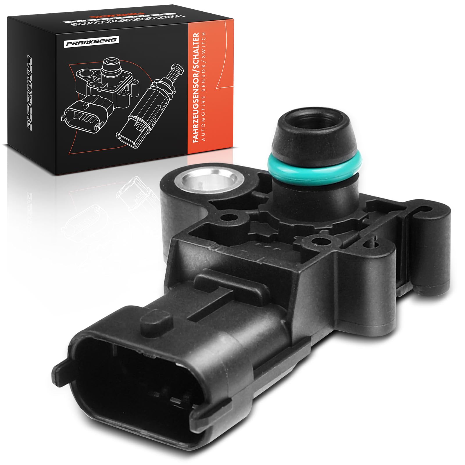 Frankberg Sensore pressione differenziale Pressione gas di scarico Compatibile con Adam M13 Astra H A04 Astra H Twintop A04 Astra H Caravan A04 Zafira Tourer C P12 Replace# 1238395