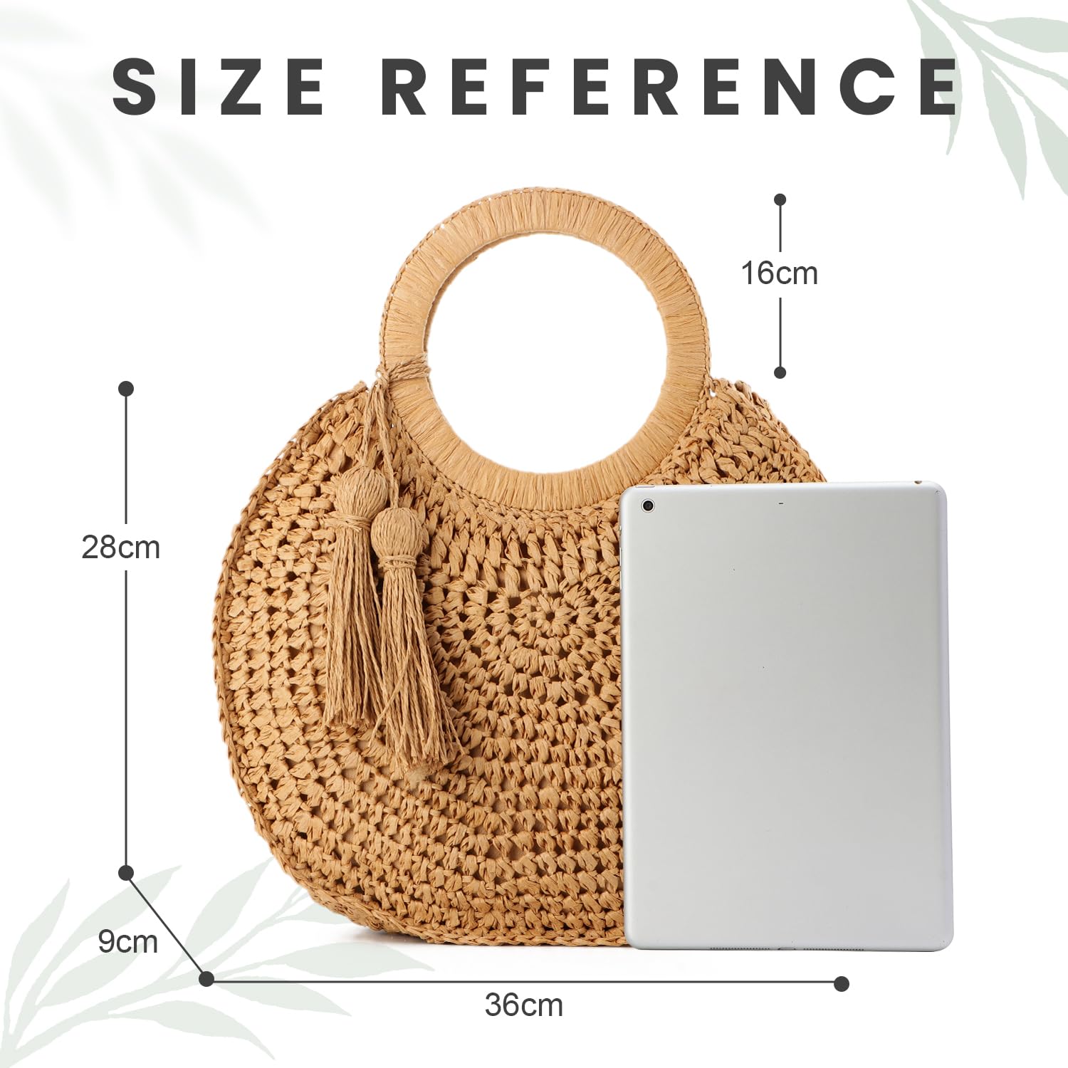 EVEOUT Pochette en Paille pour Femmes Sac à main en paille tressée pour l'été Clutches en Paille pour Mariage plage vacances