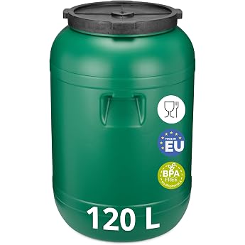 Garronda GD-0078 120 L Round Wide Neck Barrel Feeding Barrel Water Tank